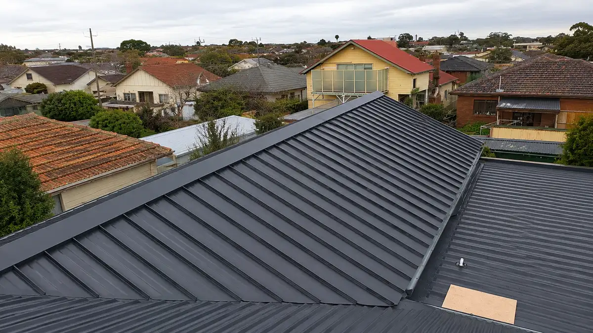 After — modern Colorbond roofing system completed by Cascone Roofing, Melbourne