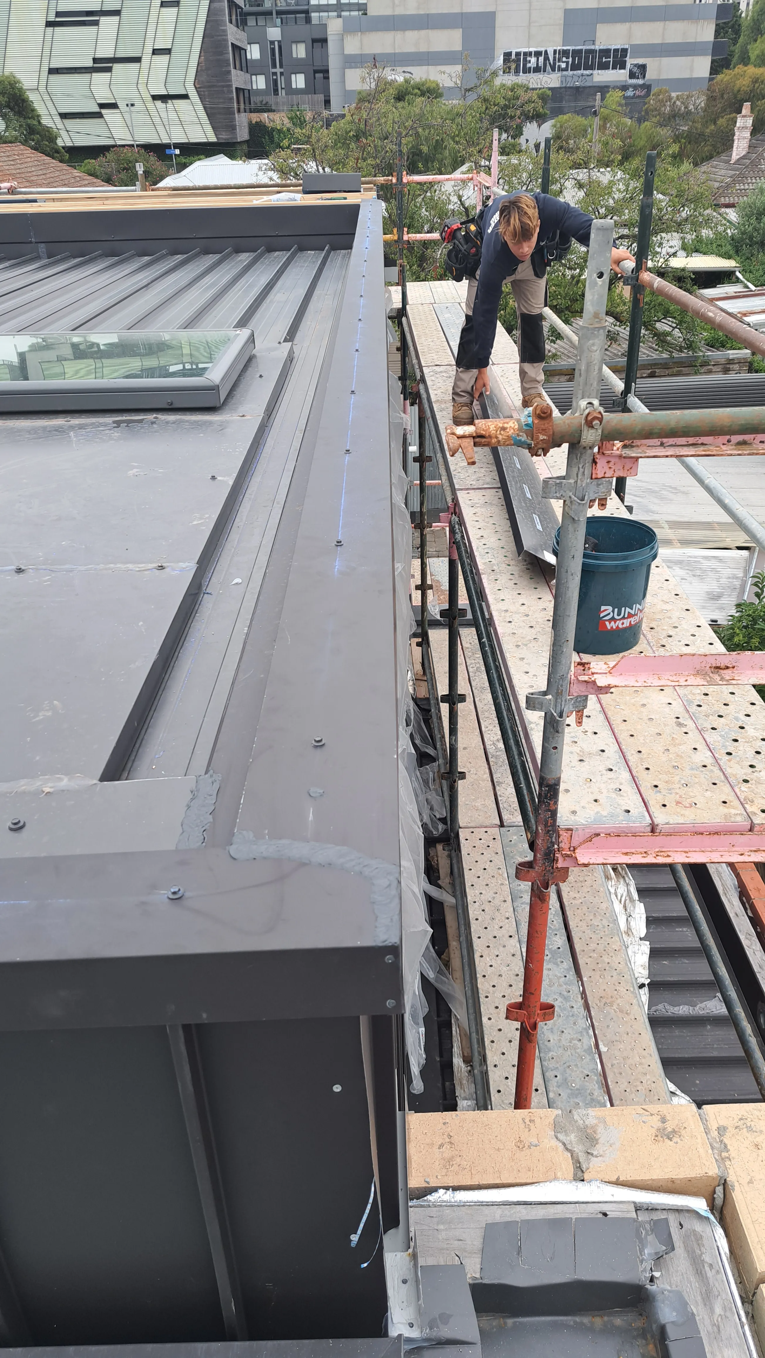 Architectural Cladding Metal Roofing Fitzroy Installation — Cascone Roofing