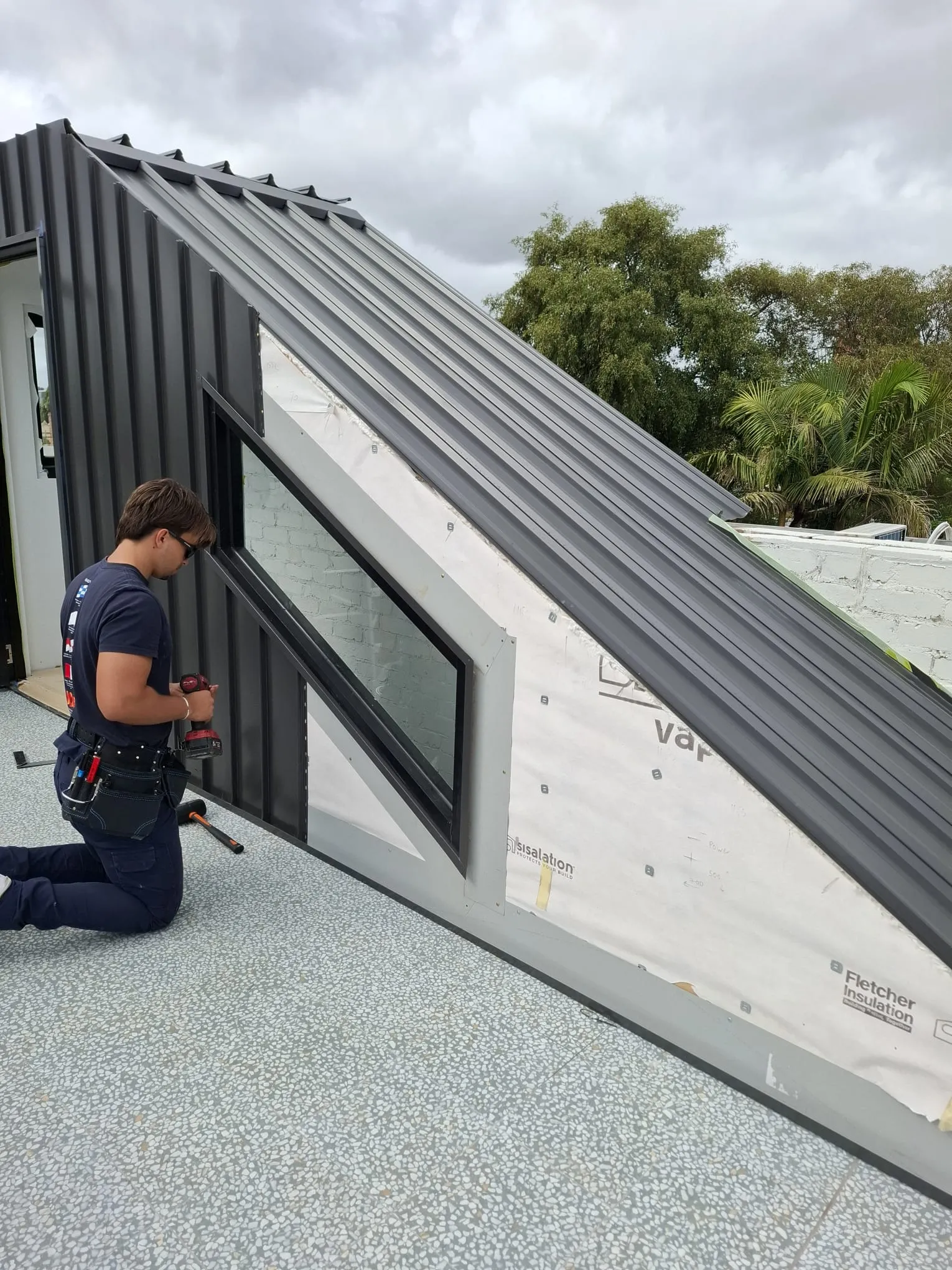 Architectural Metal Cladding Brunswick Team Installation — Cascone Roofing