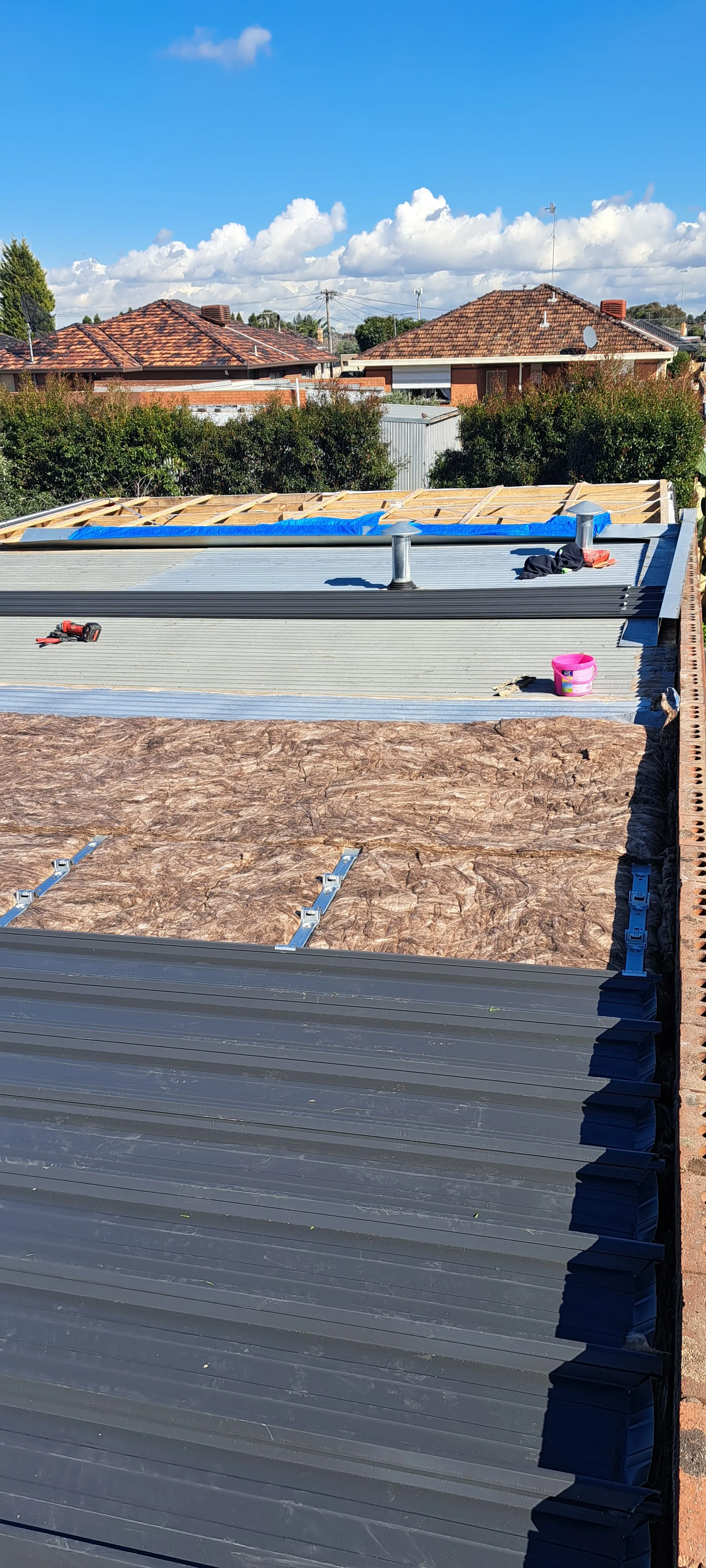 Colorbond Garage Reroof Reservoir Before — Cascone Roofing