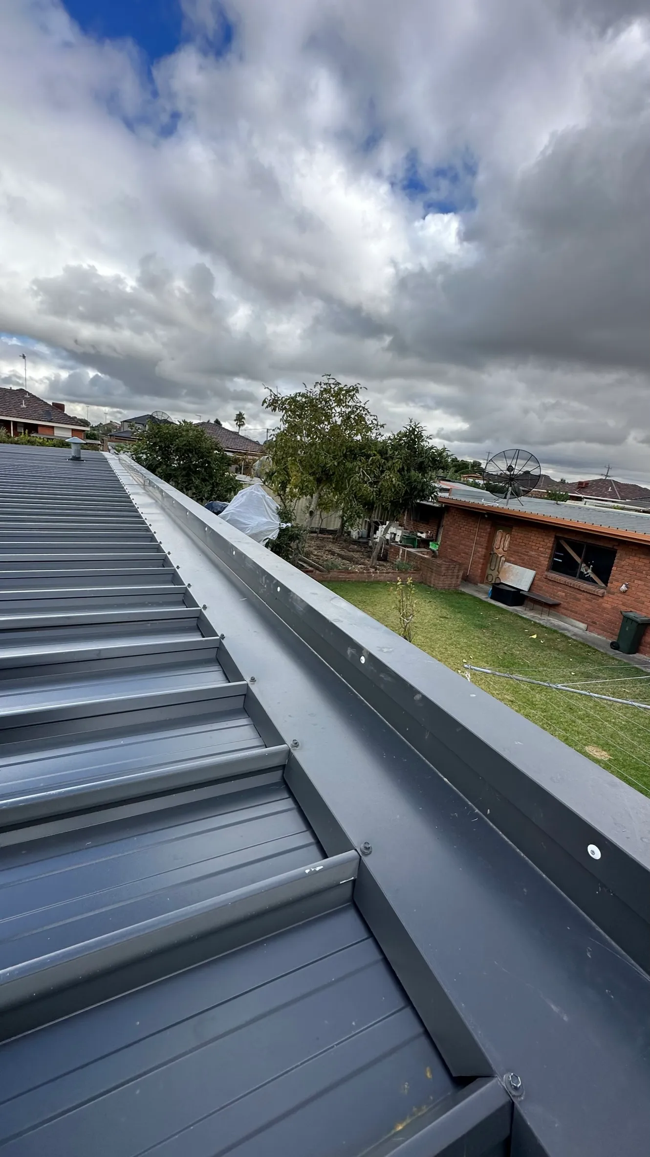 Colorbond Garage Reroof Reservoir Before — Cascone Roofing