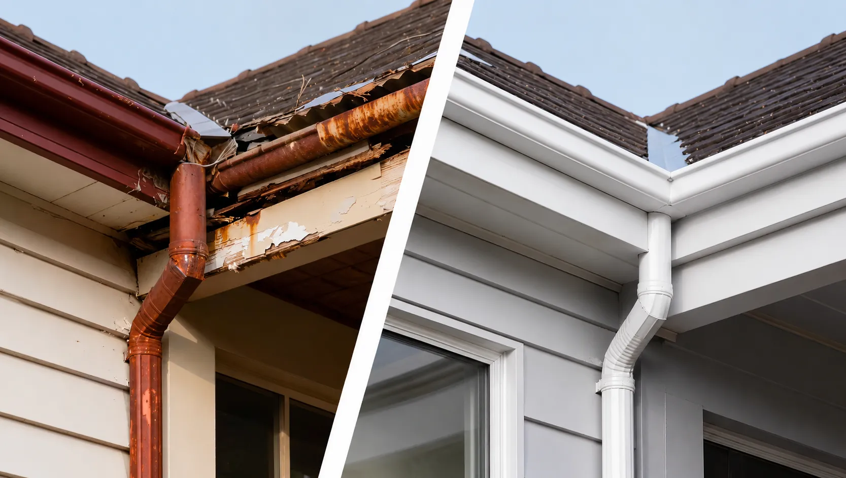 New Colorbond gutter and fascia installation on a Melbourne weatherboard home