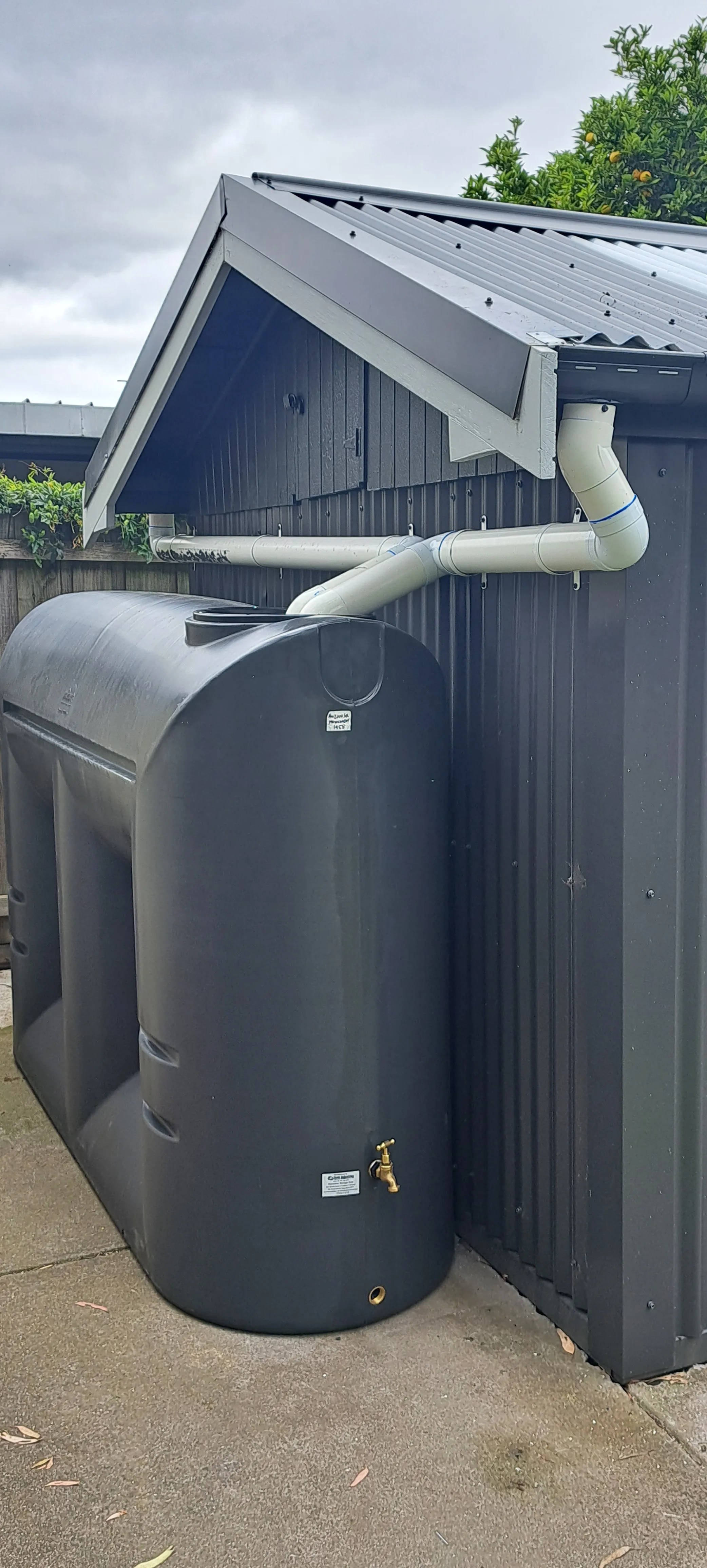 Rainwater Tank Gutter Connection Preston Completed — Cascone Roofing