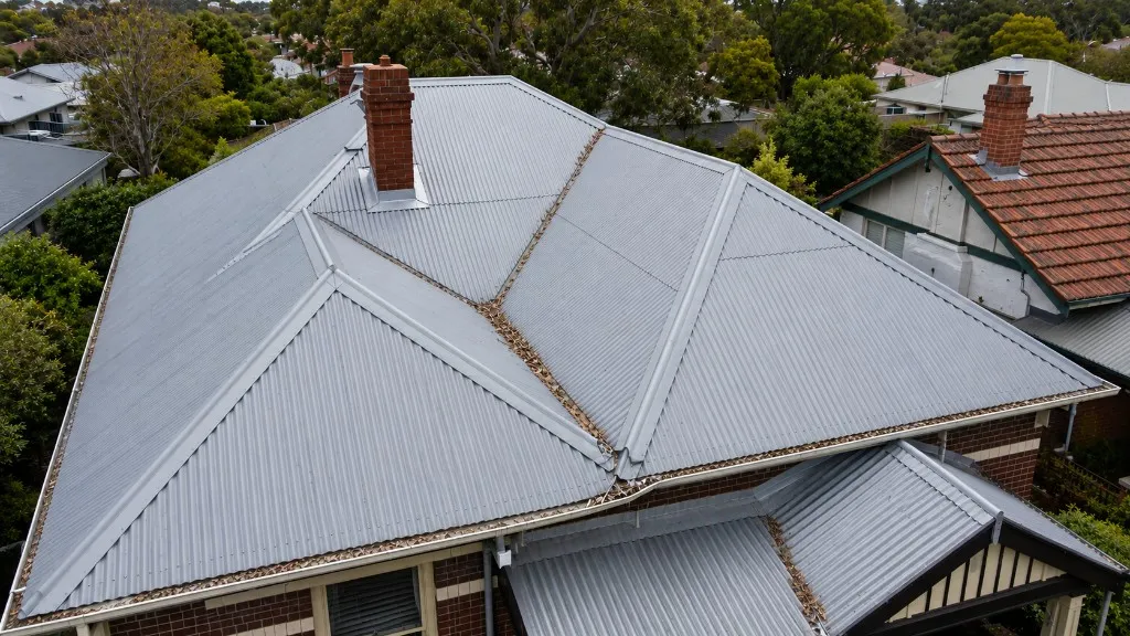 Melbourne homeowner inspecting roof condition on a suburban property